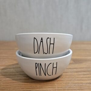 Rae Dunn White Dash and Pinch Bowls